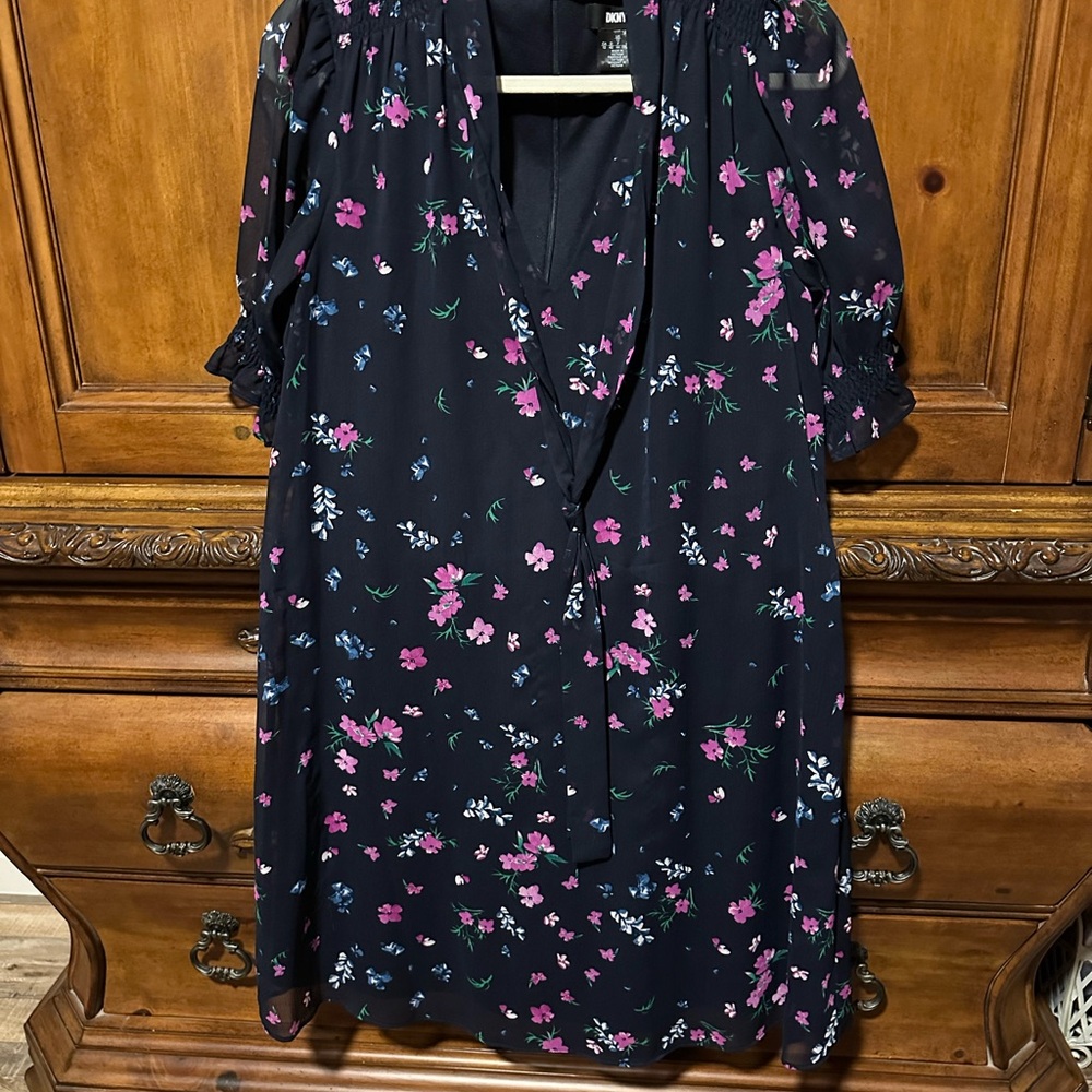 Floral Black Dress